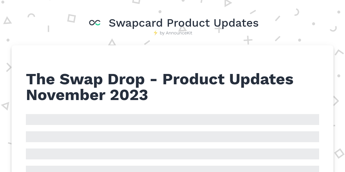 Product updates for November